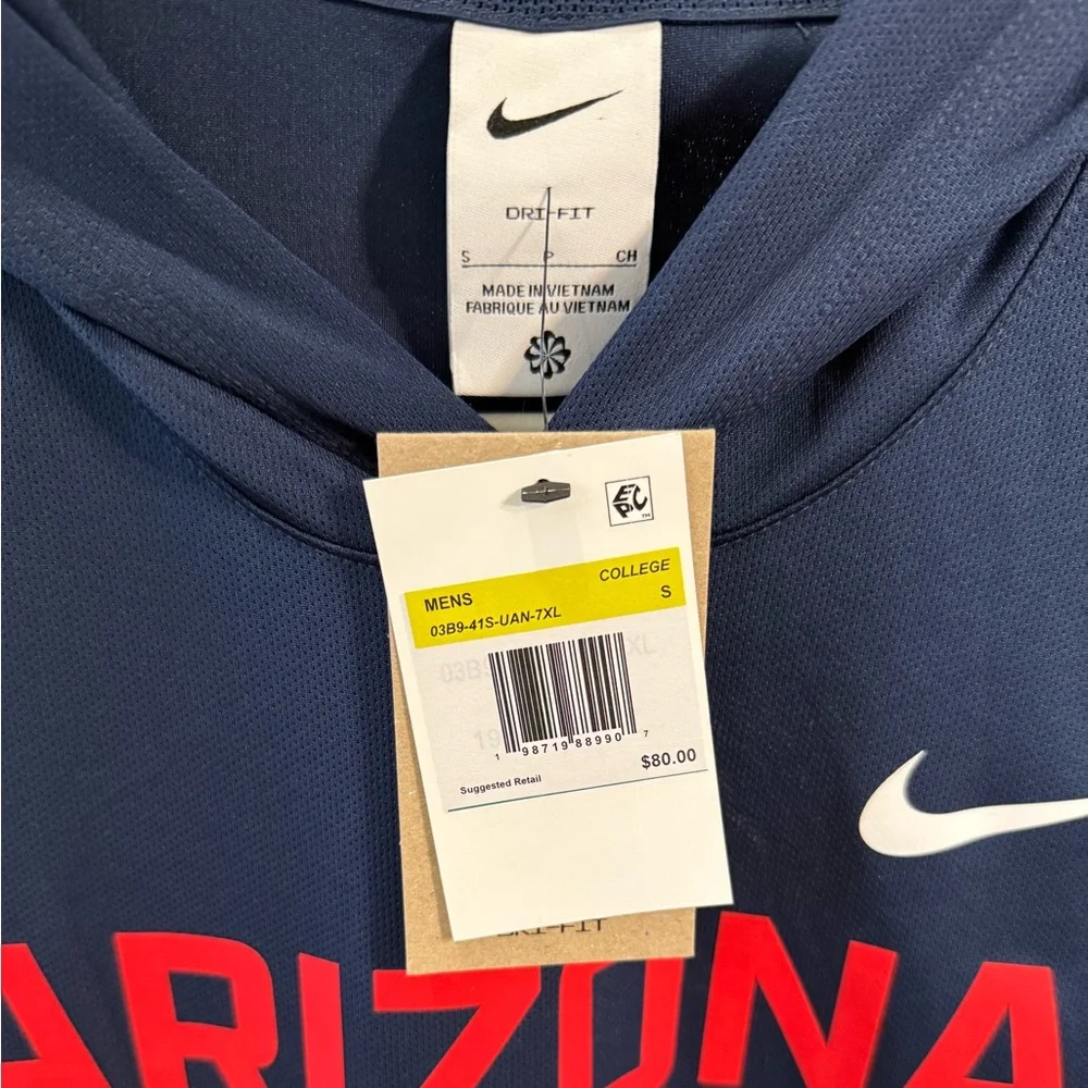 NWT Arizona Wildcats Nike 2025 Sideline Dri-FIT Long Sleeve Navy